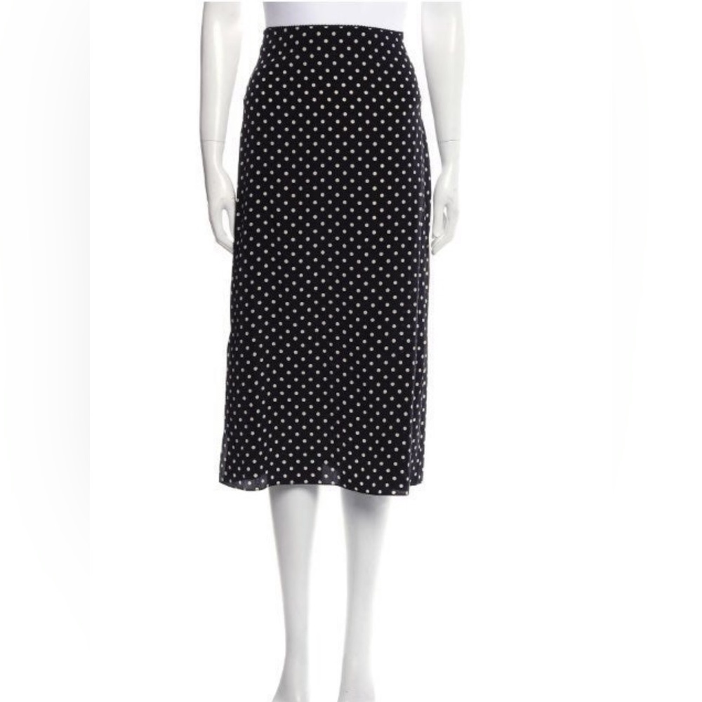 Silk Midi Length Skirt